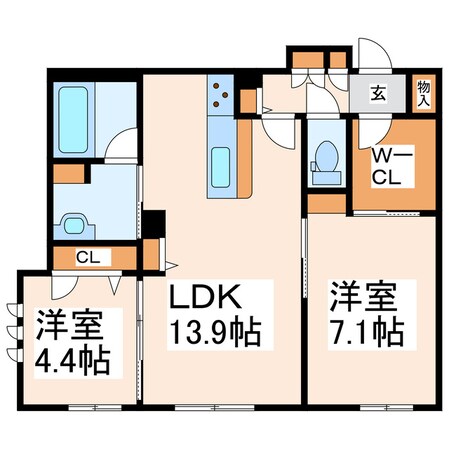 Paradiso琴平の物件間取画像